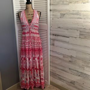 Rococo Sand long pink dress size small